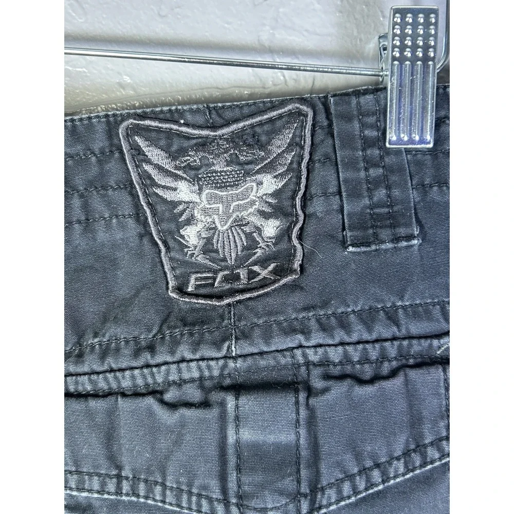 Fox Racing cargo shorts iconic fox head logo Grey Men's 32 Cotton Shorts Y2K
